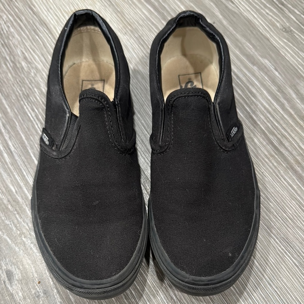 Vans Black Canvas Slip-On Shoes